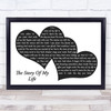 Neil Diamond The Story Of My Life Landscape Black & White Two Hearts Song Lyric Art Print