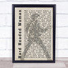 Elvis Presley Hard Headed Woman Pose Shadow Song Lyric Music Wall Art Print