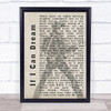 Elvis Presley If I Can Dream Pose Shadow Song Lyric Music Wall Art Print