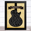 Elvis Presley As Long As I Have You Black Guitar Song Lyric Art Print