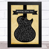 Foo Fighters Walking After You Black Guitar Song Lyric Art Print