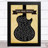 Euan Chalmers This Mess Within Black Guitar Song Lyric Art Print