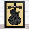 Depeche Mode Route 66 Black Guitar Song Lyric Art Print