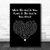 Cliff Richard When The Girl In Your Arms Is The Girl In Your Heart Black Heart Song Lyric Art Print