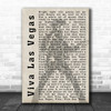 Elvis Presley Viva Las Vegas Pose Shadow Song Lyric Music Wall Art Print