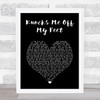 Stevie Wonder Knocks Me Off My Feet Black Heart Song Lyric Art Print