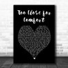 McFly Too Close for Comfort Black Heart Song Lyric Art Print