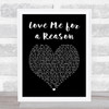 The Osmonds Love Me for a Reason Black Heart Song Lyric Art Print