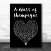 Sailor A Glass of Champagne Black Heart Song Lyric Art Print