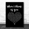 Steve Perry When I think of you Black Heart Song Lyric Art Print
