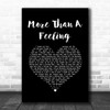 Boston More Than A Feeling Black Heart Song Lyric Art Print