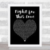 Cheryl Fight for This Love Black Heart Song Lyric Art Print