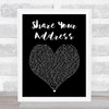 Ben Platt Share Your Address Black Heart Song Lyric Art Print