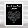 Elvis Presley Hard Headed Woman Black Heart Song Lyric Art Print