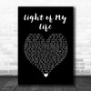 The James Hunter Six Light of My Life Black Heart Song Lyric Art Print