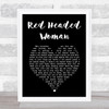 Bruce Springsteen Red Headed Woman Black Heart Song Lyric Art Print