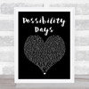 Counting Crows Possibility Days Black Heart Song Lyric Art Print