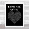 Paloma Faith Kings and Queens Black Heart Song Lyric Art Print