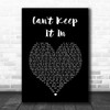 Cat Stevens Can't Keep It In Black Heart Song Lyric Art Print