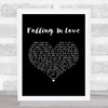 Cigarettes After Sex Falling In Love Black Heart Song Lyric Art Print