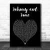 Jelly Roll Johnny and June Black Heart Song Lyric Art Print