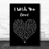 Sam Cooke I Wish You Love Black Heart Song Lyric Art Print