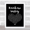 The Love Affair Rainbow Valley Black Heart Song Lyric Art Print