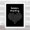 Cliff Richard Summer Holiday Black Heart Song Lyric Art Print