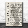 Garth Brooks Wrapped Up In You Shadow Song Lyric Music Wall Art Print