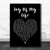 John Fogerty Joy Of My Life Black Heart Song Lyric Art Print