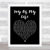 John Fogerty Joy Of My Life Black Heart Song Lyric Art Print