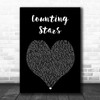 OneRepublic Counting Stars Black Heart Song Lyric Art Print