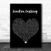 The Clash London Calling Black Heart Song Lyric Art Print