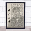 Lionel Richie Do It To Me Shadow Song Lyric Music Wall Art Print