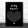 Freddie Mercury In My Defence Black Heart Song Lyric Art Print