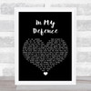 Freddie Mercury In My Defence Black Heart Song Lyric Art Print