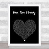 P!nk & Keith Urban One Too Many Black Heart Song Lyric Art Print