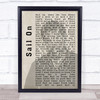 Lionel Richie Sail On Shadow Song Lyric Music Wall Art Print