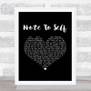 Jake Bugg Note To Self Black Heart Song Lyric Art Print