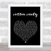 Yungblud cotton candy Black Heart Song Lyric Art Print