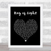 Madonna Ray of Light Black Heart Song Lyric Art Print