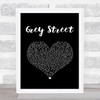 Dave Matthews Band Grey Street Black Heart Song Lyric Art Print