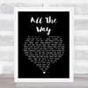 Billie Holiday All The Way Black Heart Song Lyric Art Print