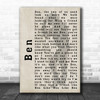 Michael Jackson Ben Shadow Song Lyric Music Wall Art Print