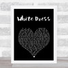 Ben Rector White Dress Black Heart Song Lyric Art Print