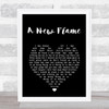 Simply Red A New Flame Black Heart Song Lyric Art Print