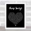 System Of A Down Chop Suey! Black Heart Song Lyric Art Print