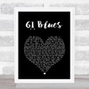 Elvis Presley G.I. Blues Black Heart Song Lyric Art Print