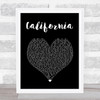 Lana Del Rey California Black Heart Song Lyric Art Print