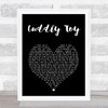 Roachford Cuddly Toy Black Heart Song Lyric Art Print